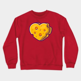 Cheese Shape Love Cartoon Crewneck Sweatshirt